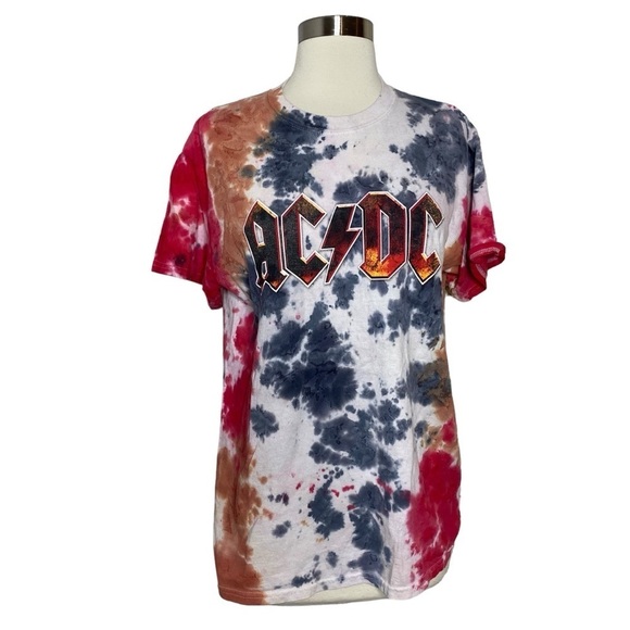 AC/DC 2017 Tie Dye Band Tee - Picture 1 of 4